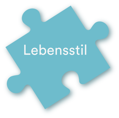 Puzzleteilchen "Lebensstil" symbolisiert, dass die psychologische Ernährungsberatung in der individuellen und anti-entzündlichen Ernährung bei Hashimoto den Lebensstil berücksichtigt.